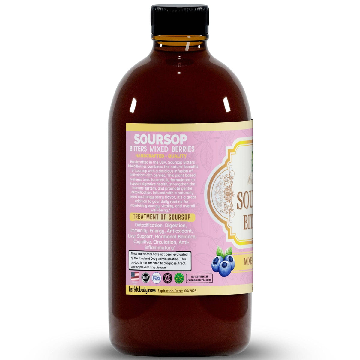 Soursop Bitters Mixed Berries Herbal Tonic – 16 oz
