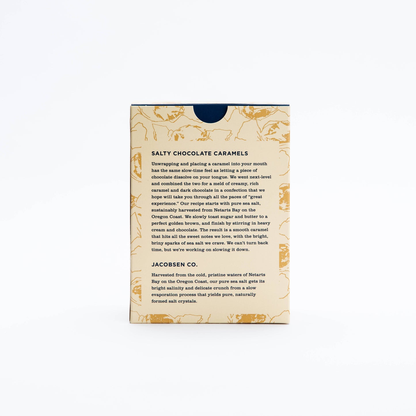 Product packaging with text on a white background