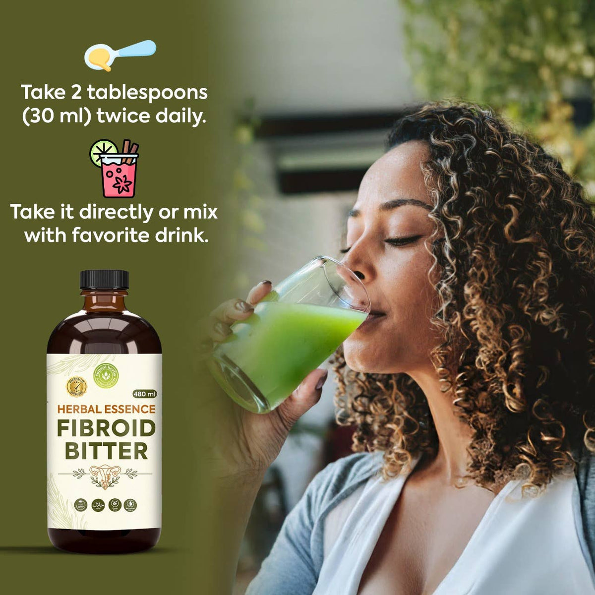 Fibroid Bitters – Women’s Herbal Wellness Tonic 480 mL
 
