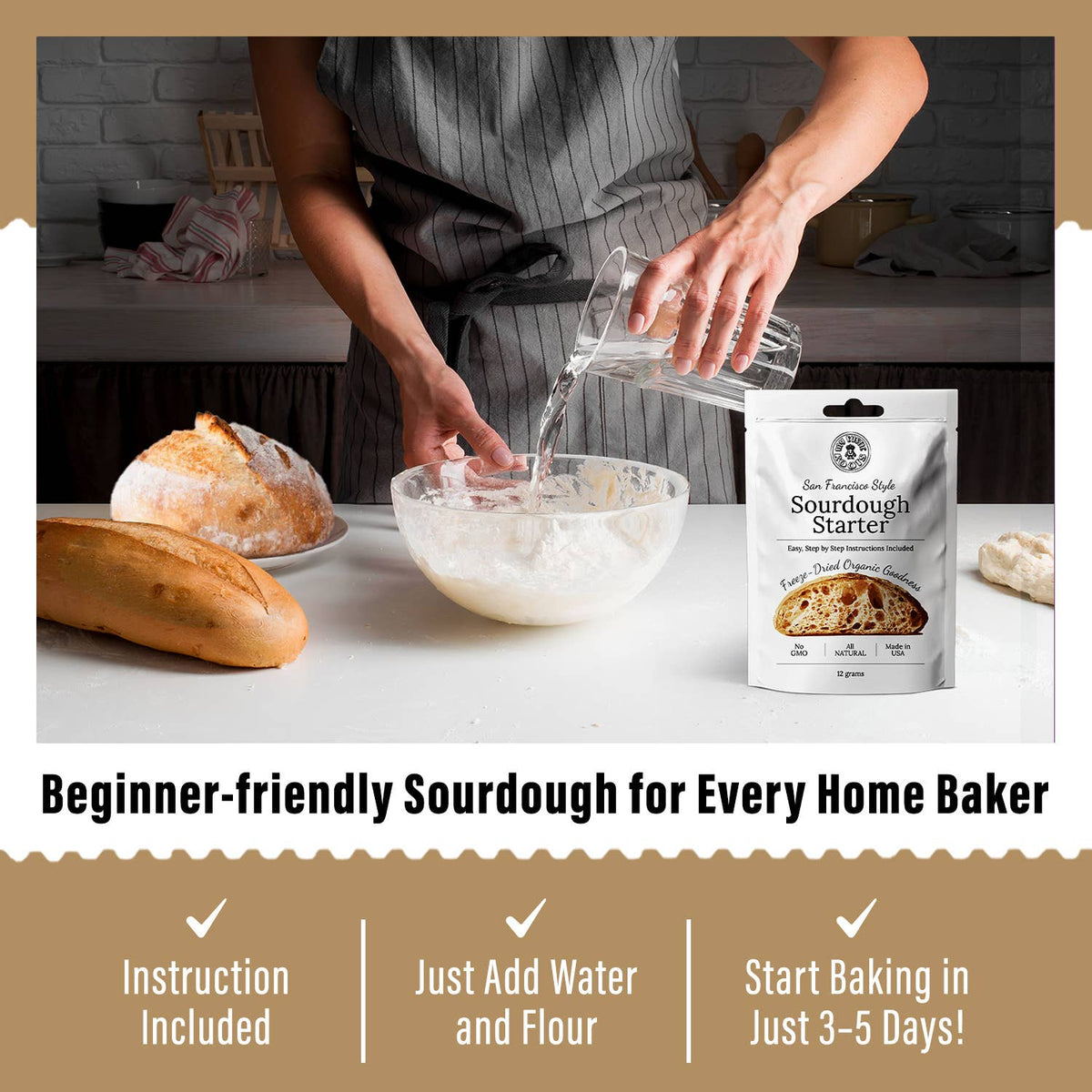 Organic White Sourdough Starter Culture, 12 g