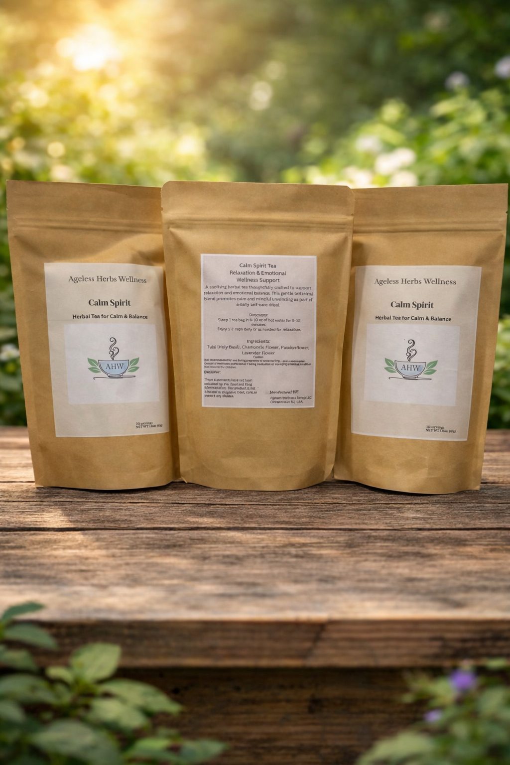 Calm Spirit Tea - Stress Relief & Relaxation Blend | Ageless Herbs Wellness