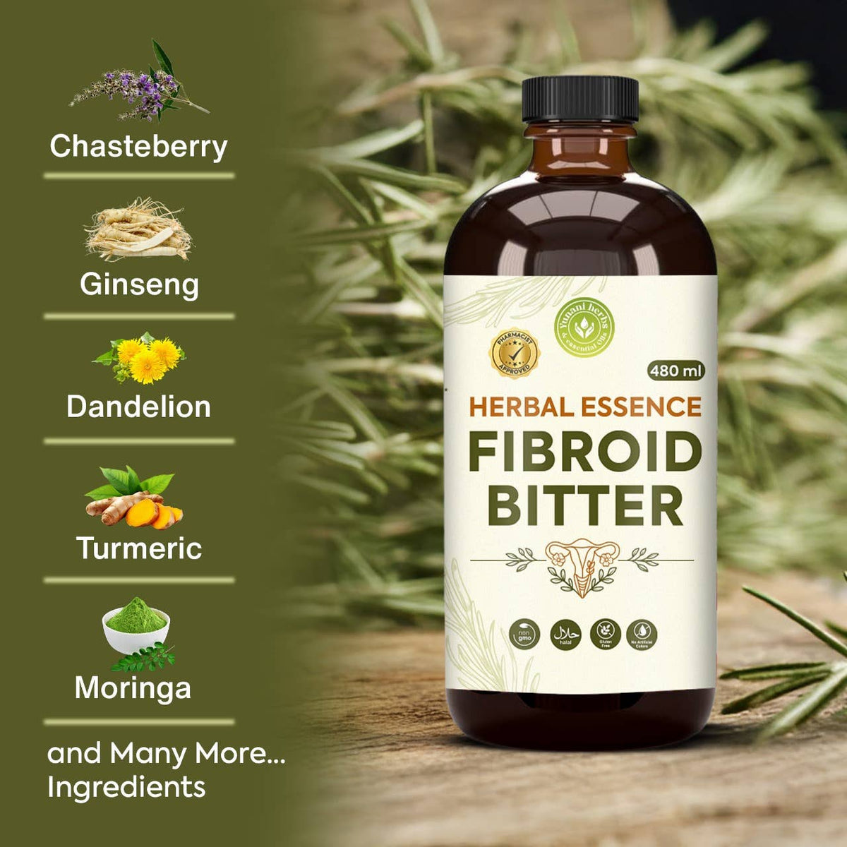 Fibroid Bitters – Women’s Herbal Wellness Tonic 480 mL
 