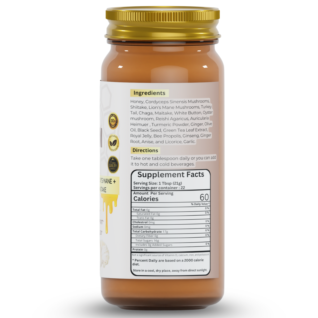 Functional Mushroom Honey Supplement 16oz