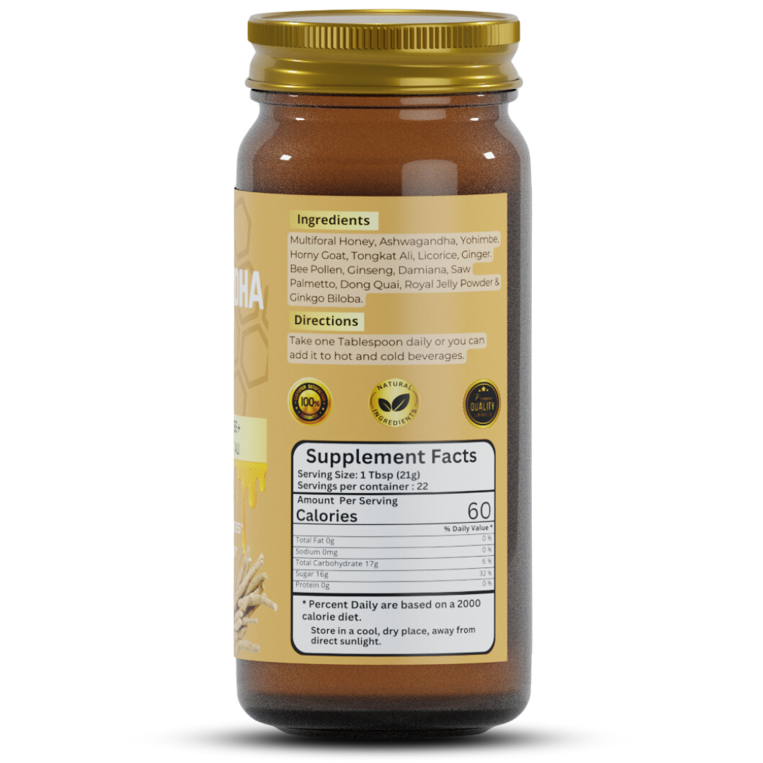 Supplement bottle with label showing ingredients and supplement facts on a white background