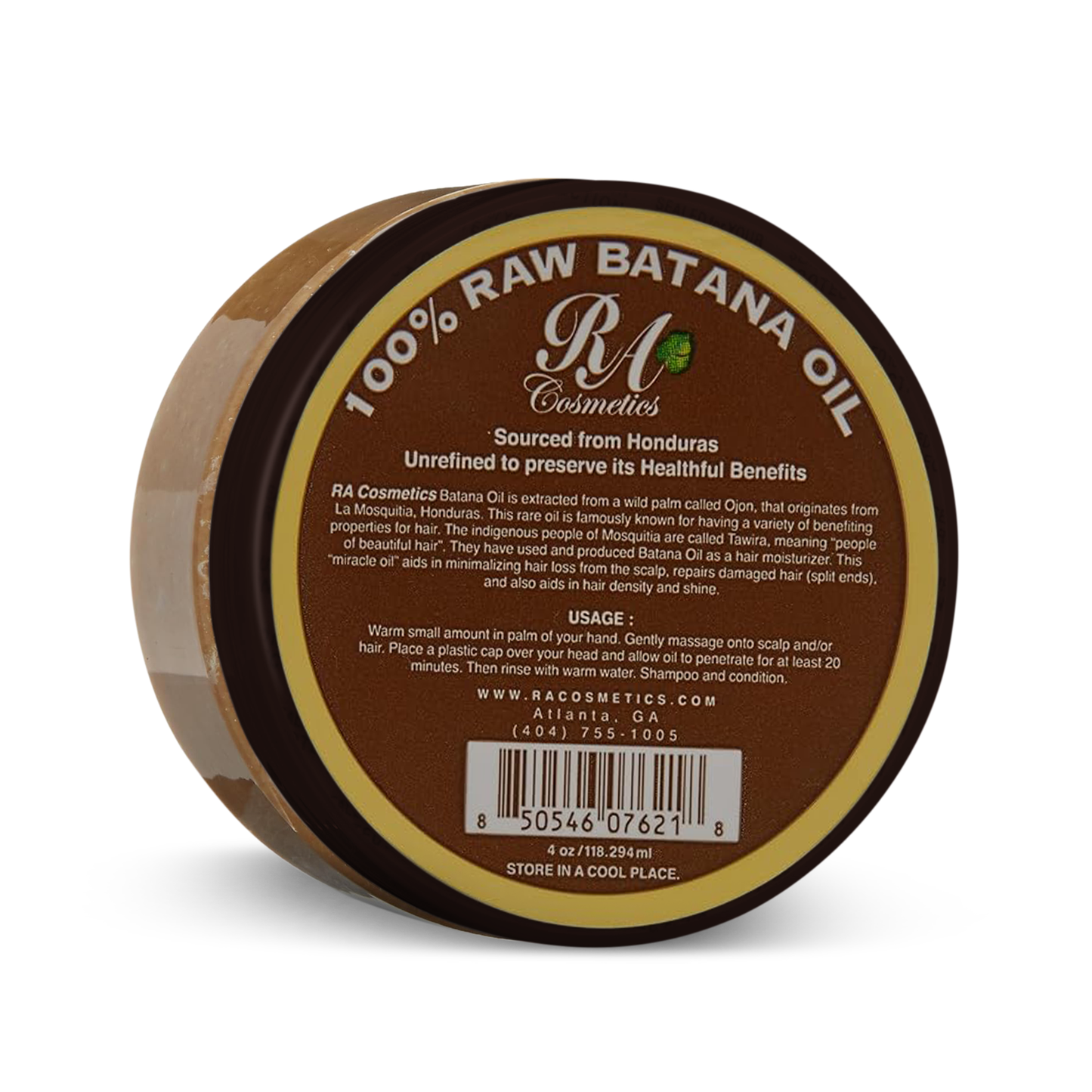 100% Raw Batana Oil, 4oz - From Honduras