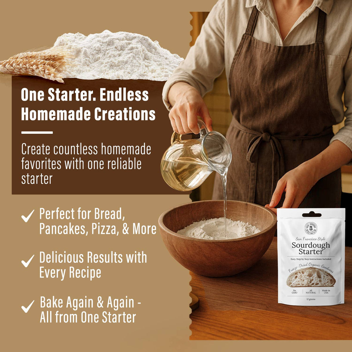 Organic White Sourdough Starter Culture, 12 g