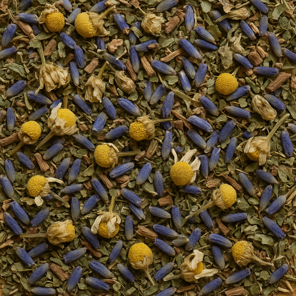 Deep Sleep Tea natural nighttime relaxation blend packaging