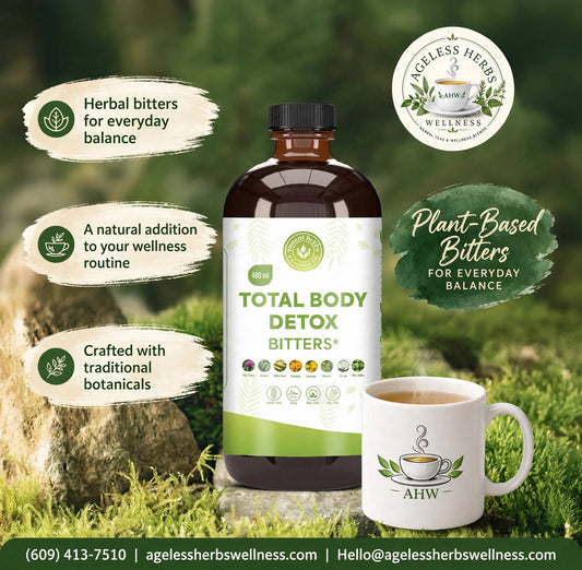 Total Body Detox Living Bitters – Herbal Wellness Tonic 480 mL