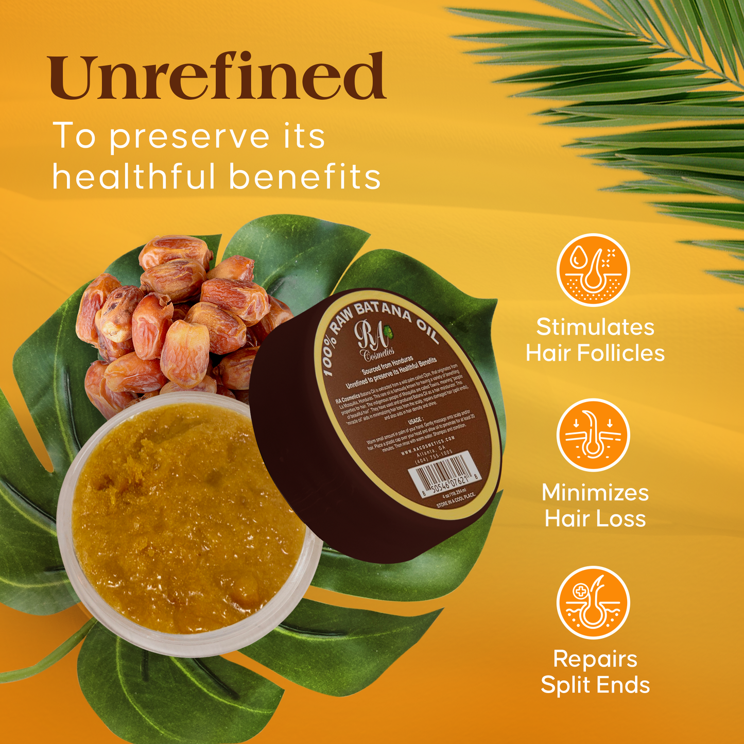 100% Raw Batana Oil, 4oz - From Honduras