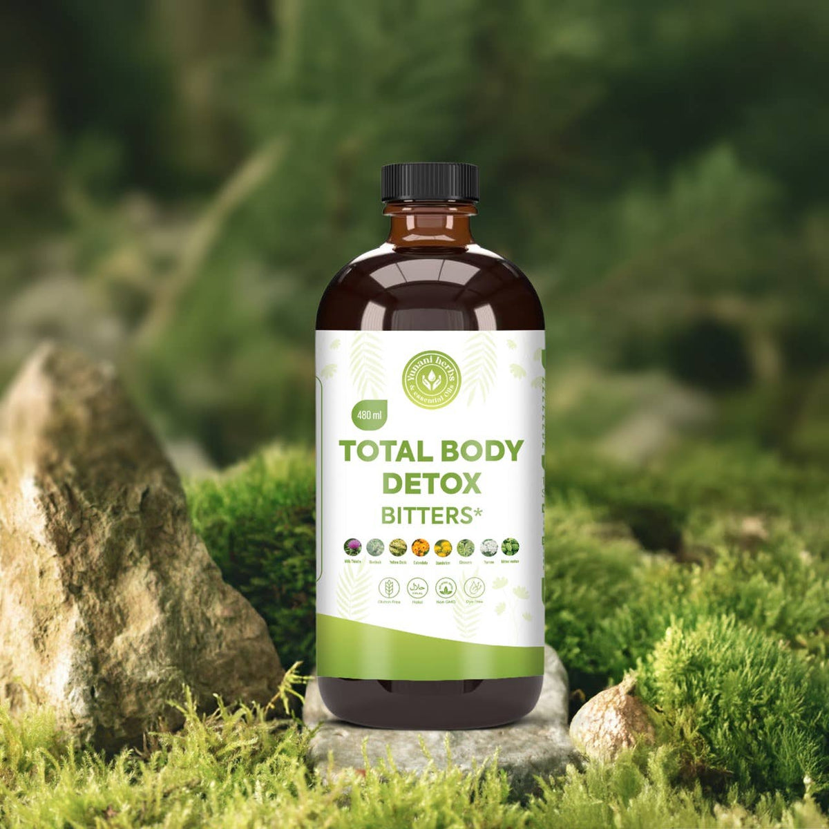 Total Body Detox Living Bitters – Herbal Wellness Tonic 480 mL