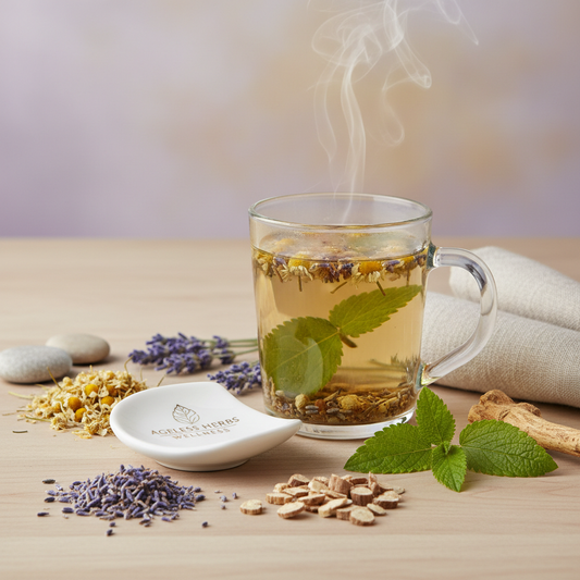 Chamomile, Lavender, Valerian Root, and Lemon Balm Tea - Ageless Herbs Wellness