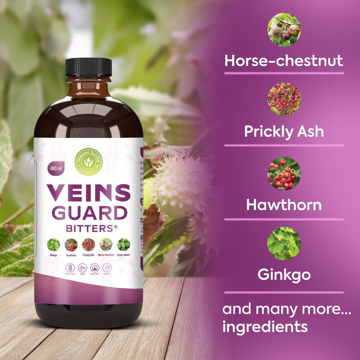 Vein Guards Bitters – Herbal Wellness Tonic 480 mL