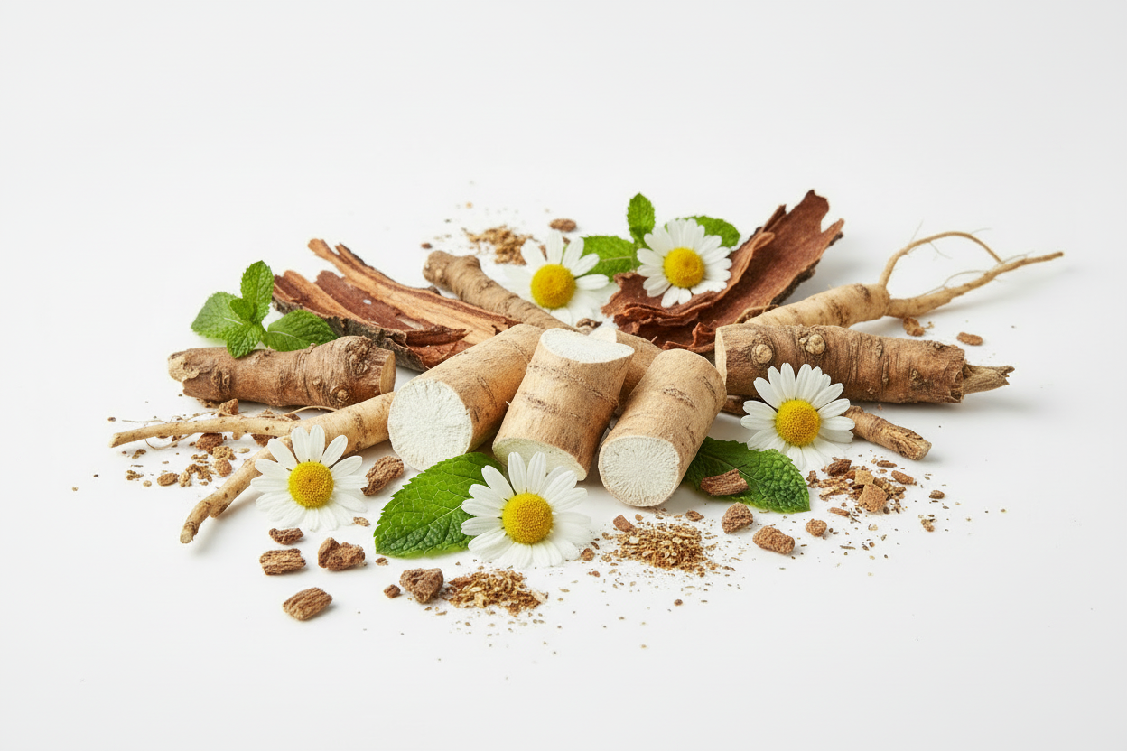 Probiotic herbal tea infusion blend for gut health and digestive support