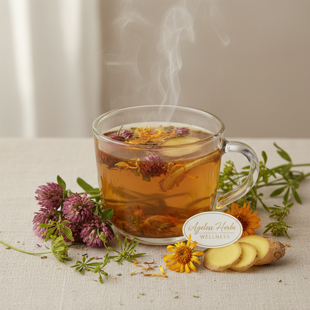 Natural lymphatic drainage support herbal tea